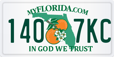 FL license plate 1407KC