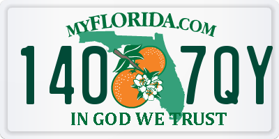 FL license plate 1407QY