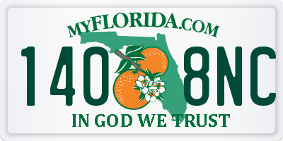 FL license plate 1408NC