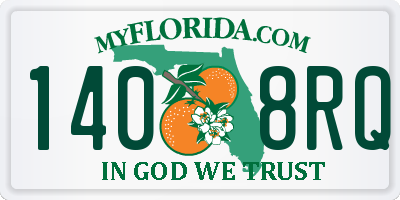 FL license plate 1408RQ