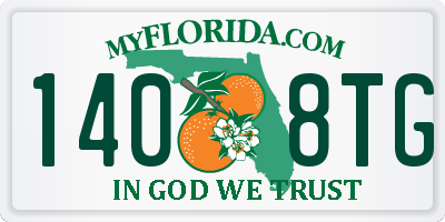 FL license plate 1408TG