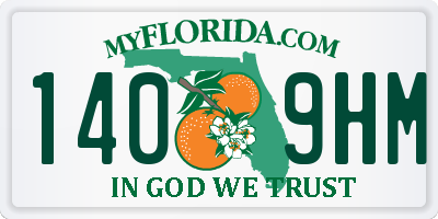 FL license plate 1409HM