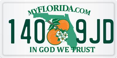 FL license plate 1409JD