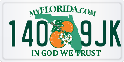 FL license plate 1409JK