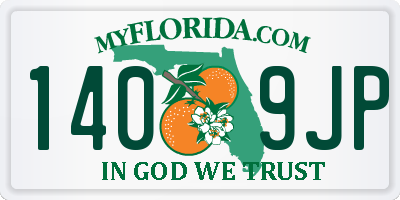 FL license plate 1409JP