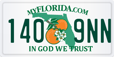 FL license plate 1409NN