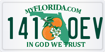 FL license plate 1410EV