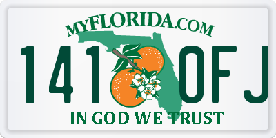 FL license plate 1410FJ