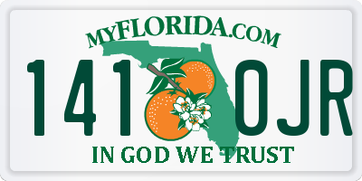 FL license plate 1410JR