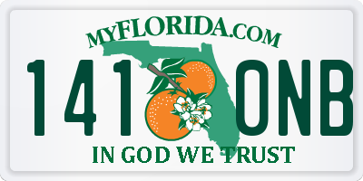 FL license plate 1410NB