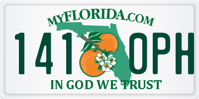 FL license plate 1410PH
