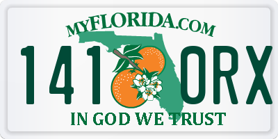 FL license plate 1410RX
