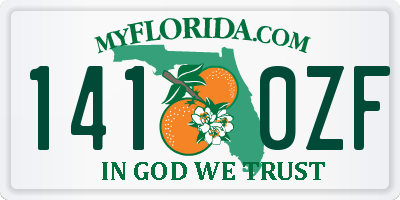 FL license plate 1410ZF