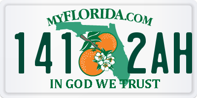 FL license plate 1412AH