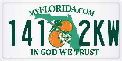 FL license plate 1412KW