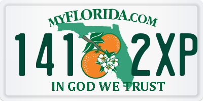 FL license plate 1412XP