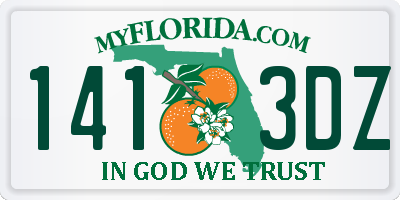 FL license plate 1413DZ