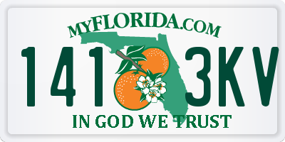 FL license plate 1413KV