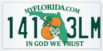 FL license plate 1413LM