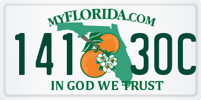 FL license plate 1413OC