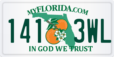 FL license plate 1413WL