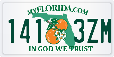 FL license plate 1413ZM