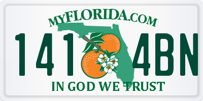 FL license plate 1414BN