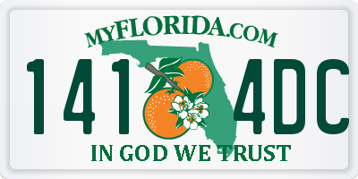 FL license plate 1414DC