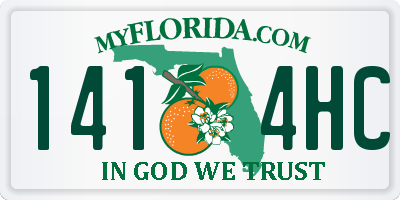 FL license plate 1414HC