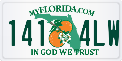 FL license plate 1414LW