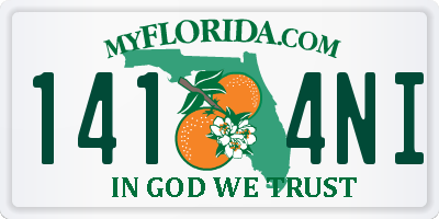FL license plate 1414NI
