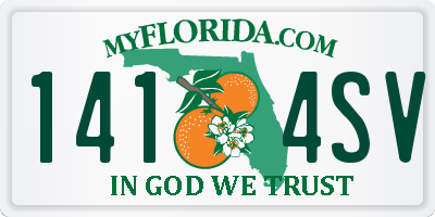 FL license plate 1414SV