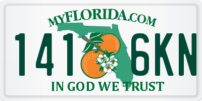FL license plate 1416KN