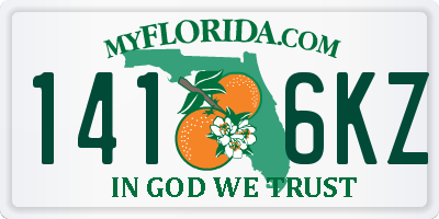 FL license plate 1416KZ