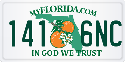 FL license plate 1416NC