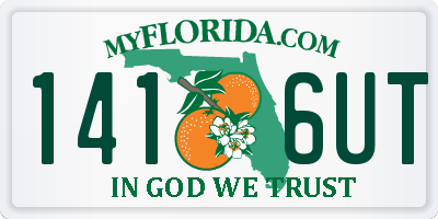 FL license plate 1416UT