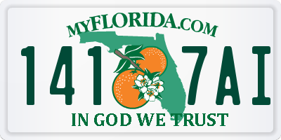 FL license plate 1417AI