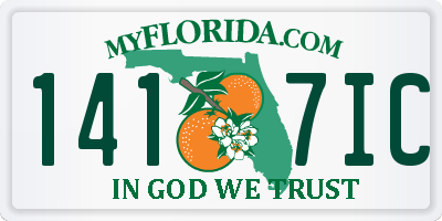 FL license plate 1417IC