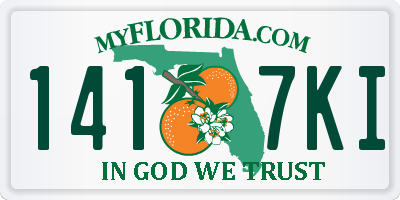 FL license plate 1417KI