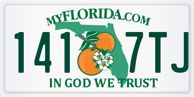 FL license plate 1417TJ