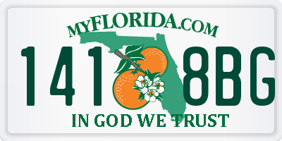 FL license plate 1418BG