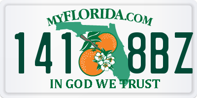 FL license plate 1418BZ