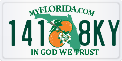 FL license plate 1418KY