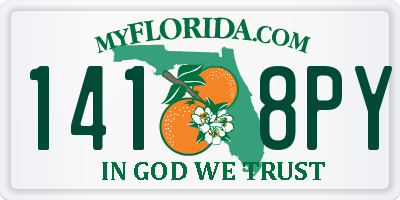 FL license plate 1418PY