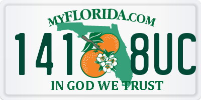 FL license plate 1418UC