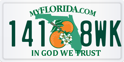 FL license plate 1418WK