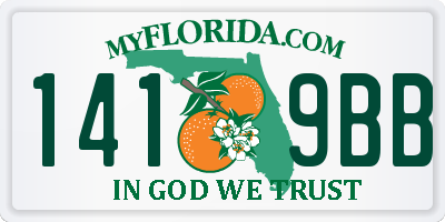 FL license plate 1419BB