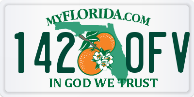 FL license plate 1420FV