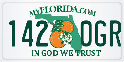 FL license plate 1420GR
