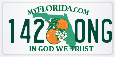 FL license plate 1420NG